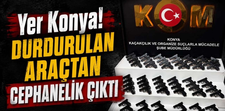 Konya'da Durdurulan Bir Araçtan 65 Ruhsatsız Tabanca Ele Geçirildi?v=1