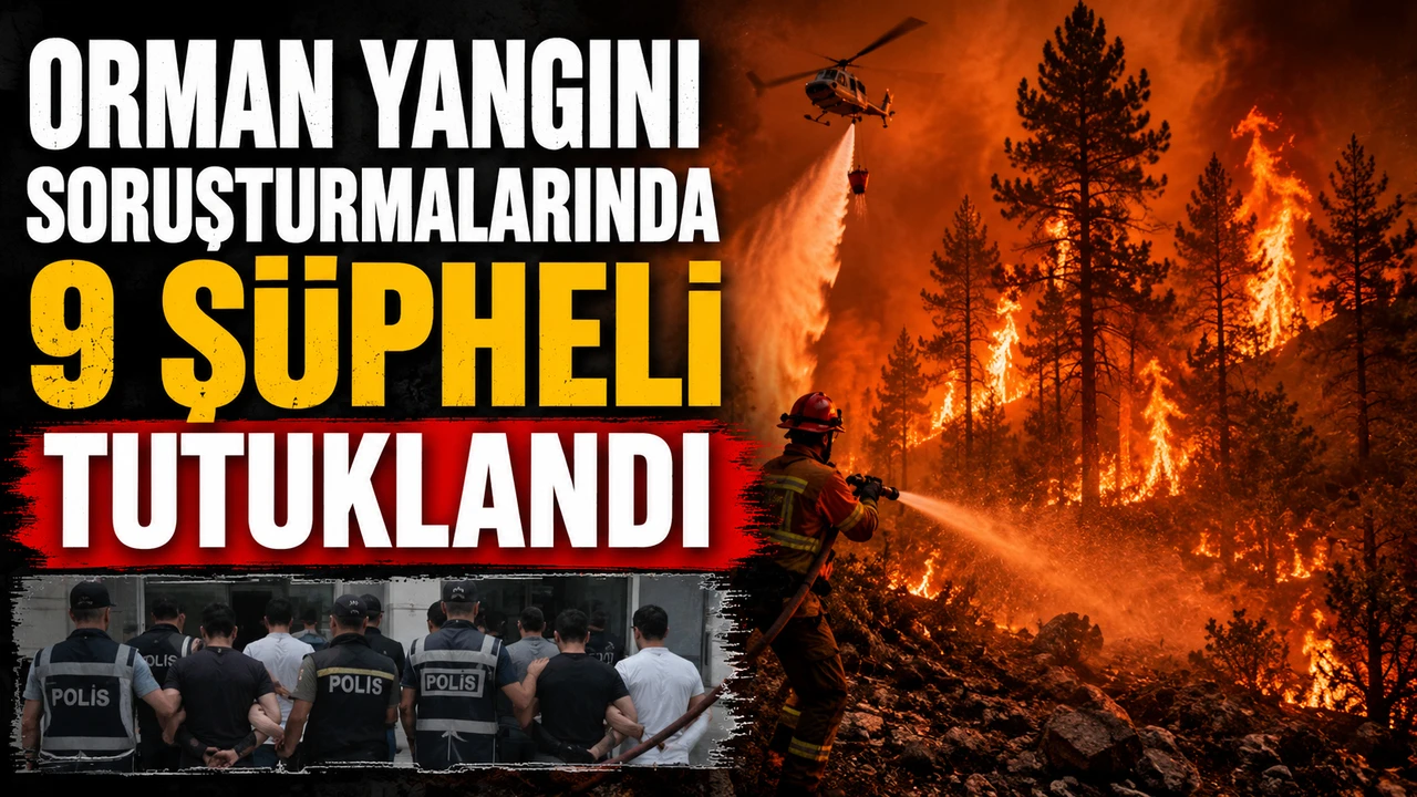 Orman Yangınlarına İlişkin Soruşturmalarda 9 Kişi Tutuklandı